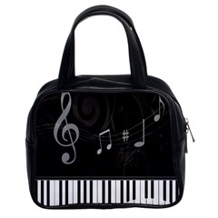 Whimsical Piano keys and music notes Classic Handbag (Two Sides) from UrbanLoad.com Front