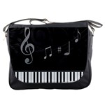 Whimsical Piano keys and music notes Messenger Bag