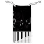 Whimsical Piano keys and music notes Jewelry Bag