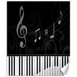 Whimsical Piano keys and music notes Canvas 20  x 24 