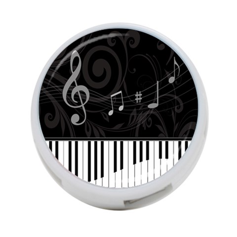 Whimsical Piano keys and music notes 4 Front