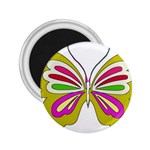 Color Butterfly  2.25  Button Magnet