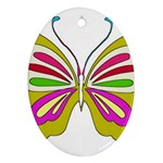Color Butterfly  Oval Ornament