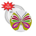 Color Butterfly  2.25  Button (10 pack)