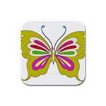 Color Butterfly  Drink Coasters 4 Pack (Square)