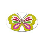 Color Butterfly  Sticker (Oval)