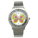 Color Butterfly  Stainless Steel Watch (Slim)