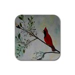 Sweet Red Cardinal Drink Coasters 4 Pack (Square)