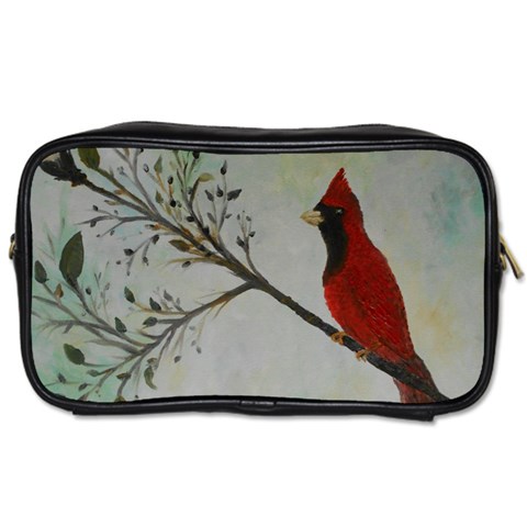 Sweet Red Cardinal Travel Toiletry Bag (One Side) from UrbanLoad.com Front