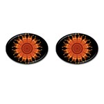 Flaming Sun Cufflinks (Oval)
