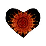 Flaming Sun 16  Premium Heart Shape Cushion 