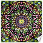 Psychedelic Leaves Mandala Canvas 12  x 12  (Unframed)