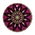 Purple Flower Round Ornament