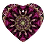 Purple Flower Heart Ornament