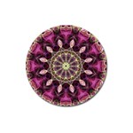 Purple Flower Magnet 3  (Round)