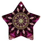 Purple Flower Star Ornament (Two Sides)