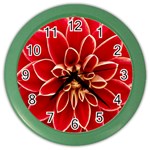 Red Dahila Wall Clock (Color)
