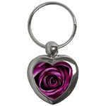 Deep Purple Rose Key Chain (Heart)