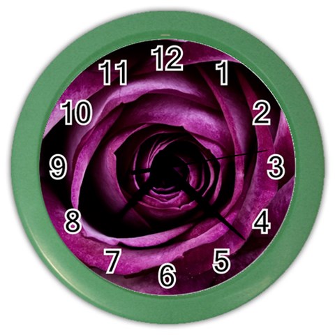 Deep Purple Rose Wall Clock (Color) from UrbanLoad.com Front
