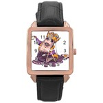 Royaltea Rose Gold Leather Watch 