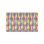 Rainbow Waves Sticker (Rectangle)