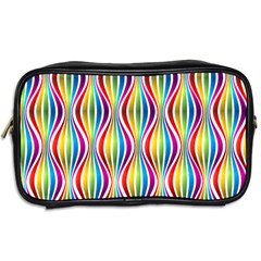 Rainbow Waves Travel Toiletry Bag (Two Sides) from UrbanLoad.com Back