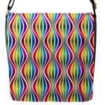 Rainbow Waves Flap Closure Messenger Bag (Small)
