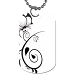 Floral Butterfly Design Dog Tag (One Sided)
