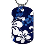 Blue Hibiscus Dog Tag (One Side)