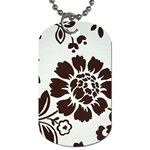 Floral Pattern Dog Tag (One Side)