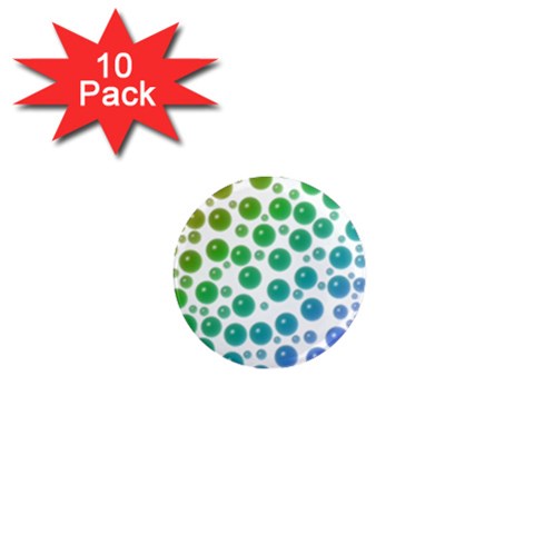 Rainbow Bubbles Design 1  Mini Magnet (10 pack)  from UrbanLoad.com Front
