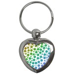 Rainbow Bubbles Design Key Chain (Heart)
