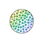 Rainbow Bubbles Design Hat Clip Ball Marker (10 pack)
