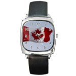 CANADA FLAG Square Metal Watch