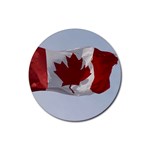 CANADA FLAG Rubber Round Coaster (4 pack)