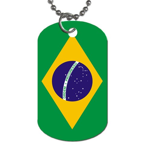Brazil Flag Dog Tag (Two Sides) from UrbanLoad.com Front