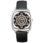 Seed of Life Square Metal Watch