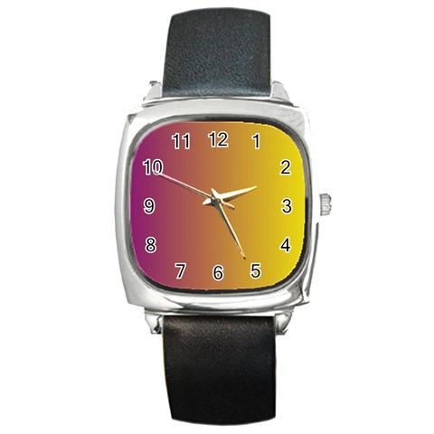 Tainted  Square Leather Watch from UrbanLoad.com Front