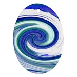 Abstract Waves Oval Ornament (Two Sides)