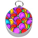 Colored Easter Eggs Silver Compass