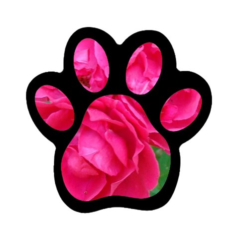 Dark Pink Roses Magnet (Paw Print) from UrbanLoad.com Front