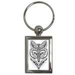 Ornate Foxy Wolf Key Chain (Rectangle)