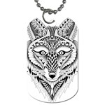 Ornate Foxy Wolf Dog Tag (Two-sided) 