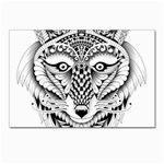 Ornate Foxy Wolf Postcard 4 x 6  (10 Pack)