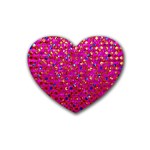 Polka Dot Sparkley Jewels 1 Drink Coasters 4 Pack (Heart) 