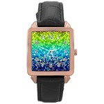 Glitter 4 Rose Gold Leather Watch 