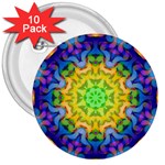 Psychedelic Abstract 3  Button (10 pack)