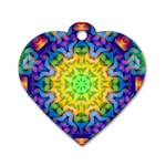 Psychedelic Abstract Dog Tag Heart (Two Sided)