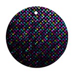 Polka Dot Sparkley Jewels 2 Round Ornament (Two Sides)
