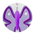 Cute Awareness Butterfly Round Ornament